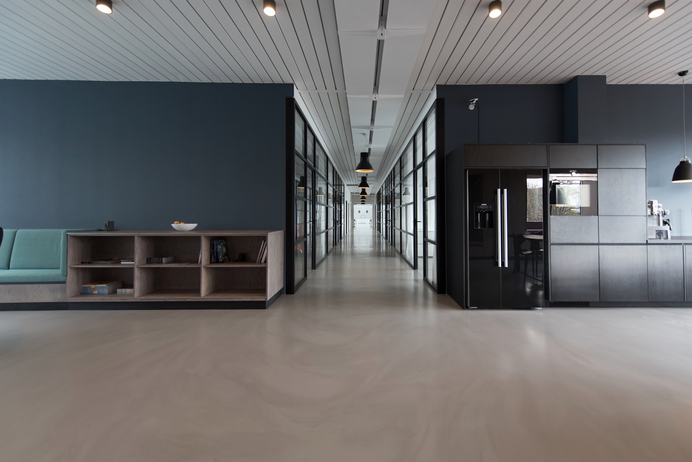 Modern boardroom overlooking the city
